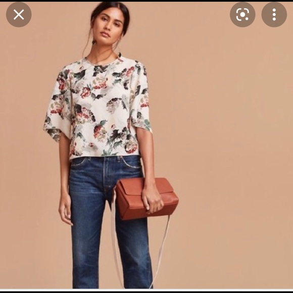 Aritzia Tops - Aritzia | Wilfred bell sleeve floral blouse size M